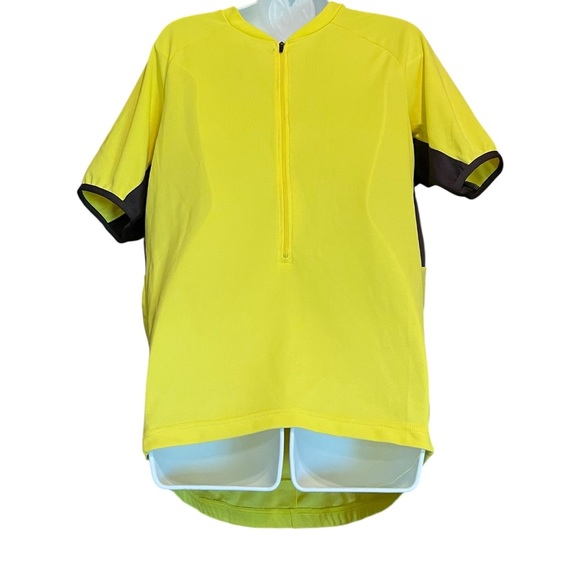 REI Men's Yellow and Black Cycling Jersey - Picture 1 of 3